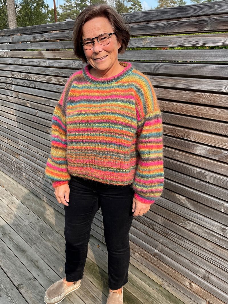 Lettvint chunky genser. Oppskrift.