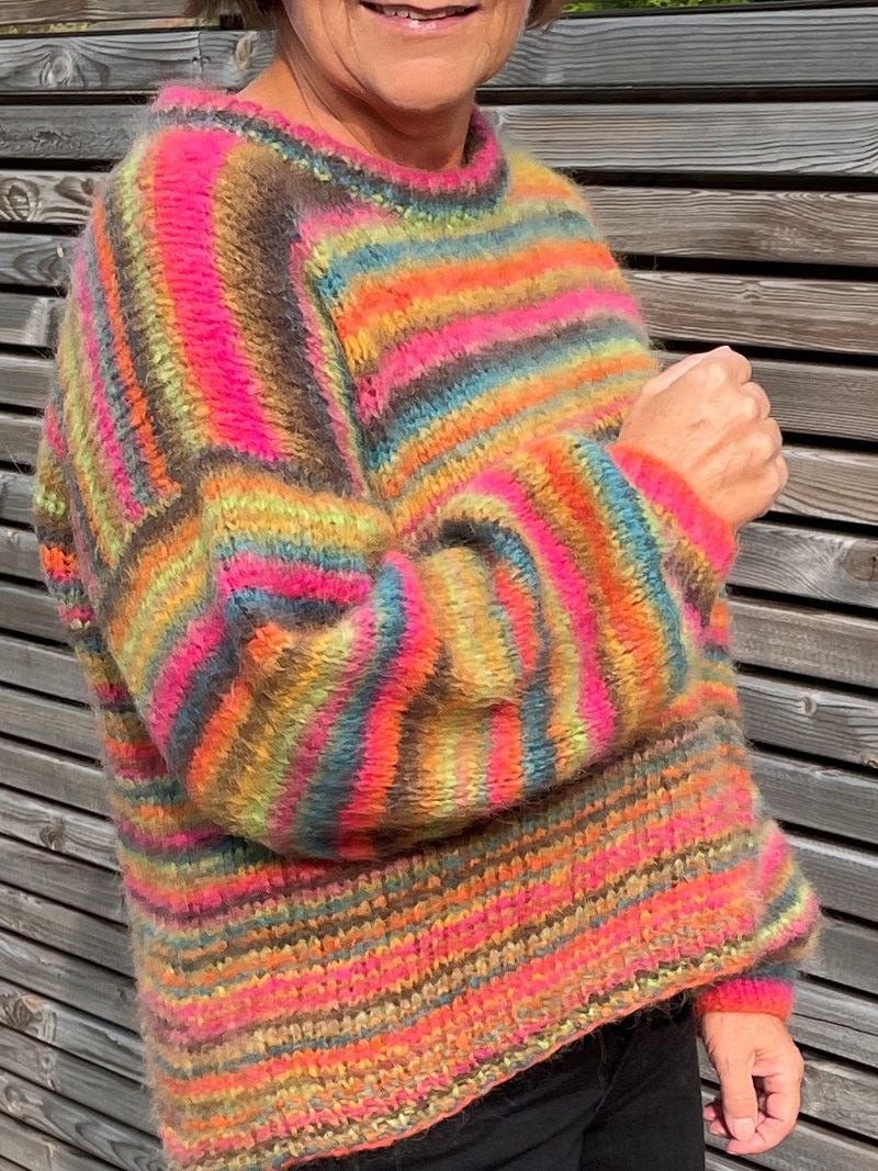 Lettvint chunky genser. Oppskrift.