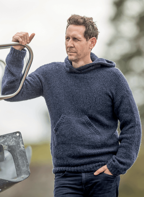 Hovedbilde Haakon genser. Garnpakke