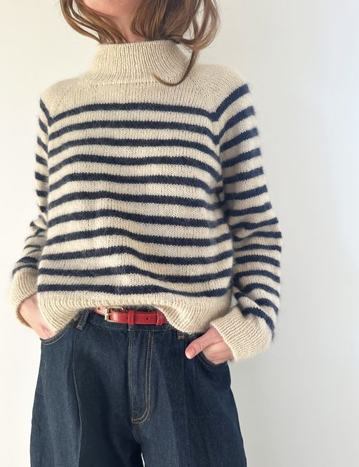 Hovedbilde Malo Sweater. Kun garn, link til oppskrift under.
