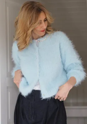 Fuzzy Cardigan. Oppskrift
