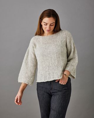 Bluse med plissert rygg. Garnpakke